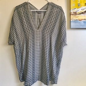 Printed Silk Vince Top